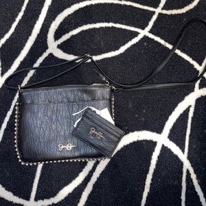 Black, Jessica Simpson purse and card holder